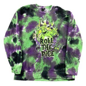 the Nightmare Before Christmas Oogie Boogie Sweatshirt Mens Large Tie Dye